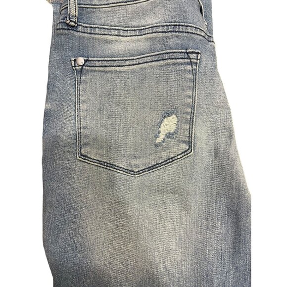 Judy Blue Medium‎ Blue Mid Rise Straight Crop Jeans - Picture 3 of 6